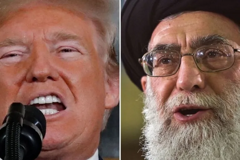 Donald-Trump-dengan-Ayatollah-Ali-Khamenei