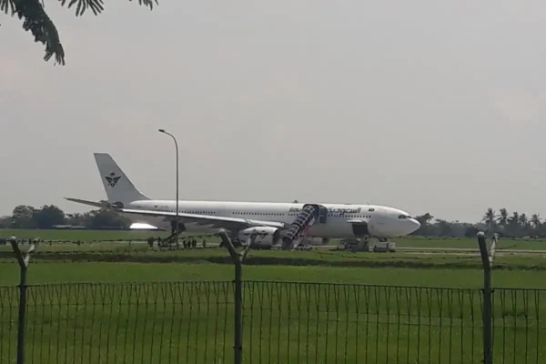 Ancaman Bom! Pesawat Haji Saudia Airlines Mendarat Darurat di Kualanamu Pesawat Saudi Air SVA5688