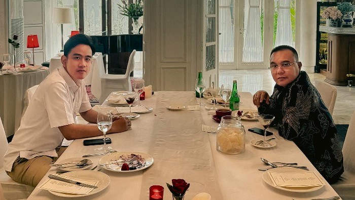 Gibran Rakabuming Raka dengan Sufmi Dasco Ahmad