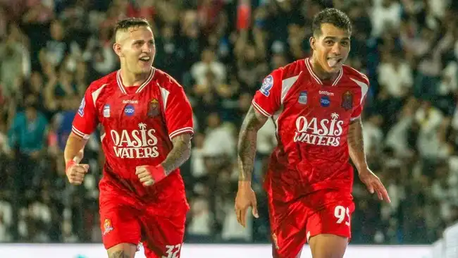 Selebrasi pemain Persijap
