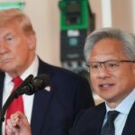 Jensen Huang dengan Donald Trump