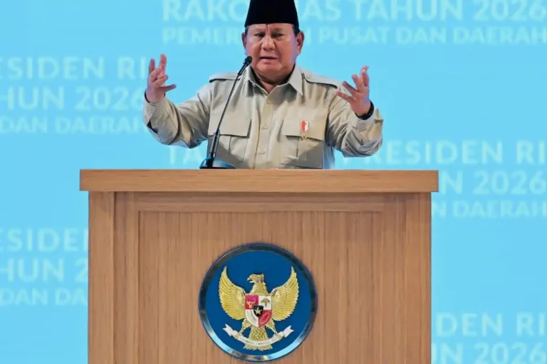 Presiden Prabowo Subianto dalam Rapat Koordinasi Nasional