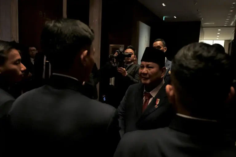 Kedatangan Presiden Prabowo Subianto di hotel Tokyo