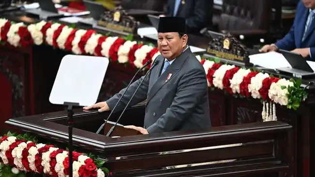 Prabowo pidato di paripurna