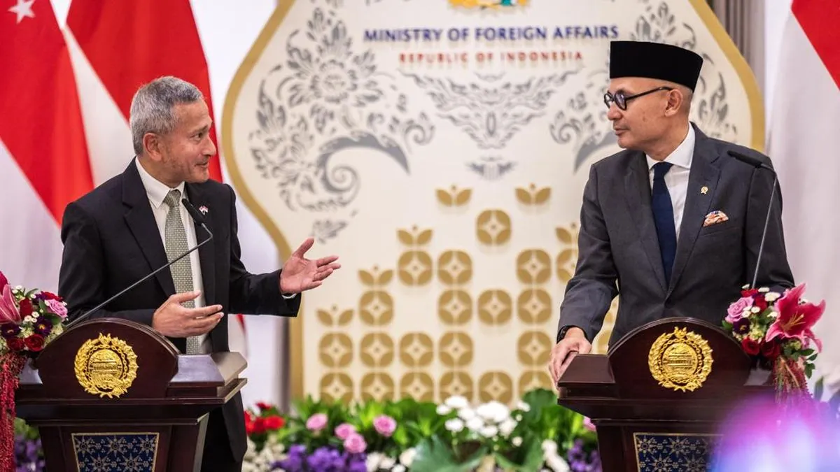 Pertemuan Menlu RI dan Menlu Singapura di Jakarta