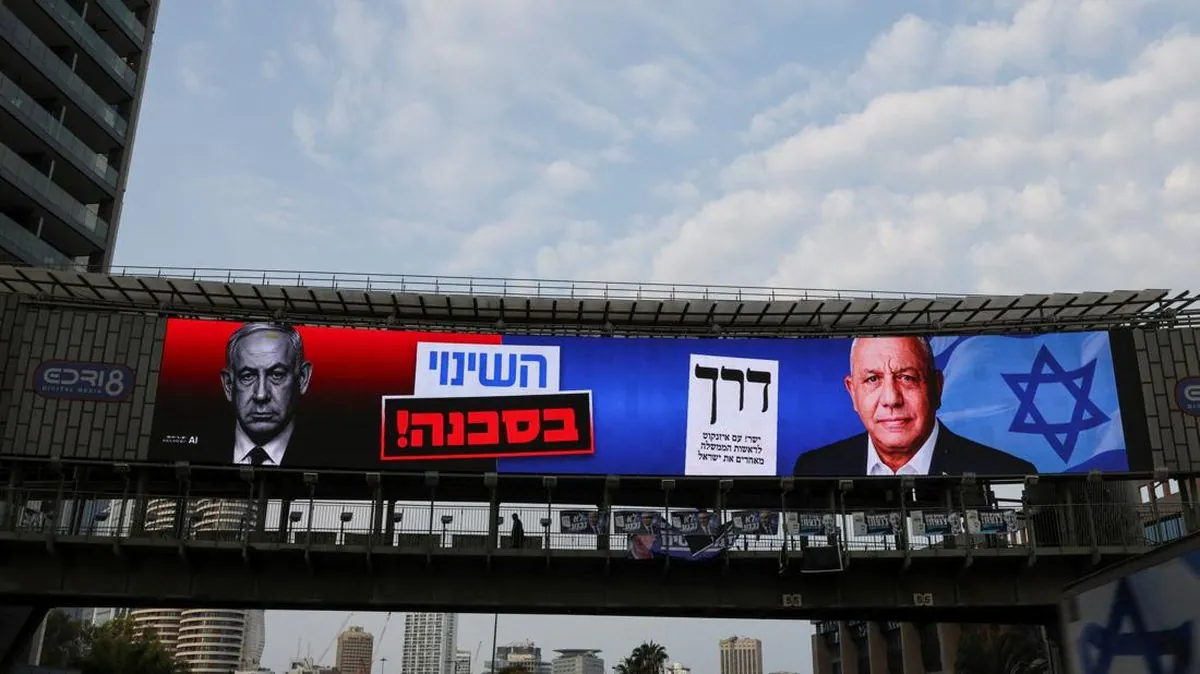 Hitung cepat pemilu Israel Netanyahu dan Eisenkot imbang
