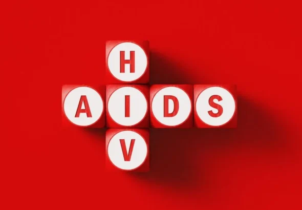 Ilustrasi perbedaan HIV dan AIDS, virus HIV menyerang sel CD4 dalam sistem kekebalan tubuh