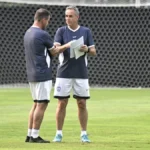 Pelatih Bangladesh Thomas Dooley dalam konferensi pers usai kalah 2-9 dari Timnas Indonesia